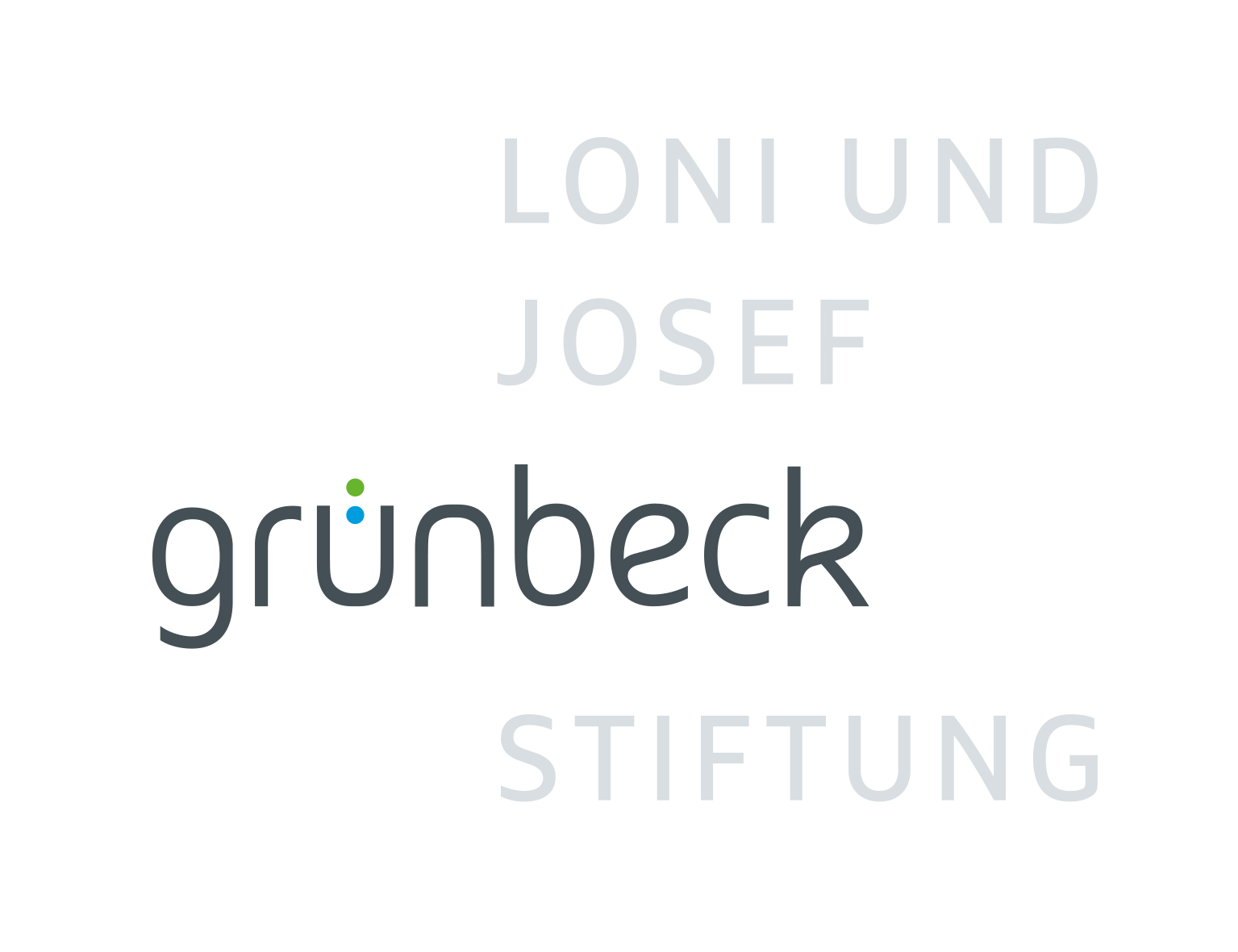 Kombination der Logos der LONI UND JOSEF STIFTUNG und des Grünbeck Logos.